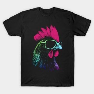 Chicken With Sunglasses Colors T-Shirt